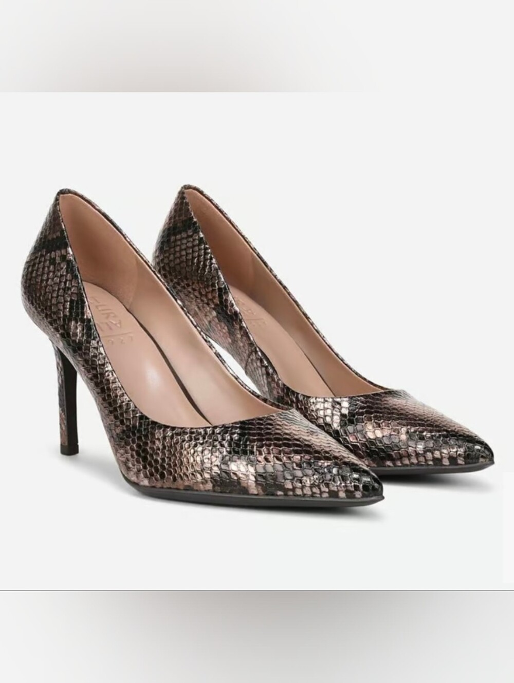Naturalizer - BNWOT Metallic Snake-Print Pointed Toe Pumps